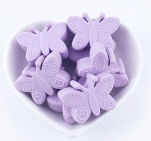 Silikonový motýlek (1ks) - light purple — foto 1