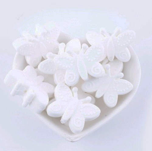 Silikonový motýlek (1ks) - white