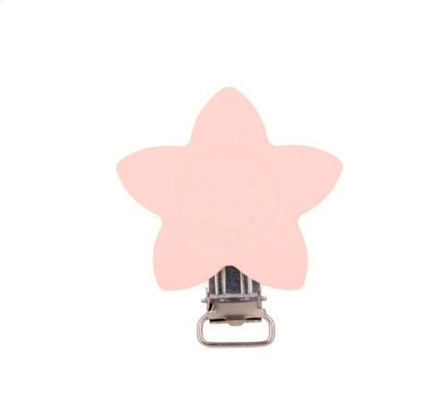 Klip silikonový HVĚZDA 4cm (1ks)- pink — foto 1