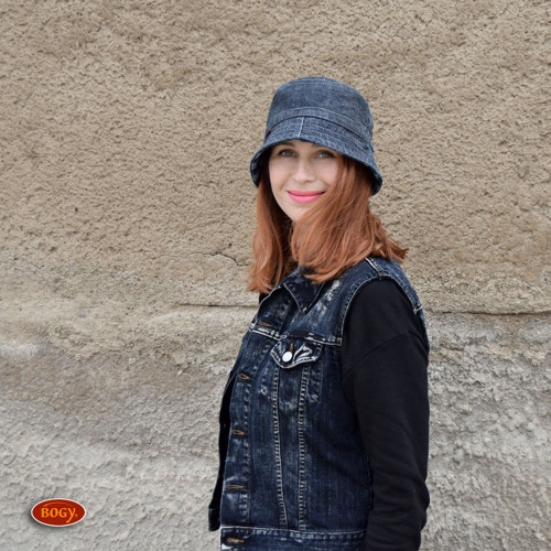 Unisex riflový klobouk šedomodrý — foto 1