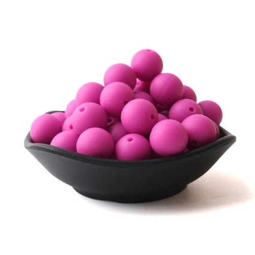Silikonové korálky Ø20mm (1ks) - rose č.23