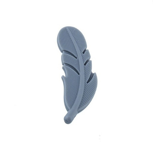 Kousátko silikonové 5x2cm - pírko (1ks) - grey