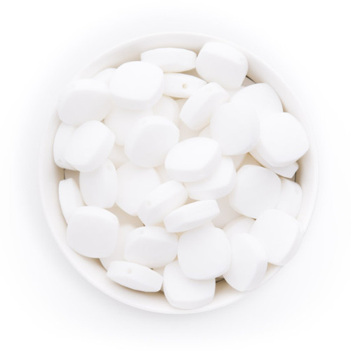 Silikonové korálky 21x21mm (1ks) - white