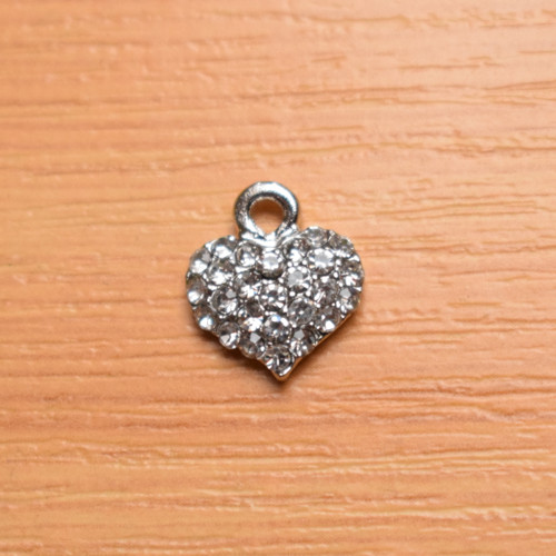 Srdíčko se šatony - 12x13 mm