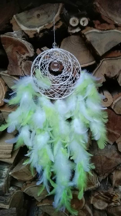 Lapač snů, bílo-zelená barva, Feng Shui