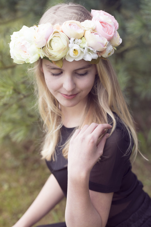 Květinový "boho" věneček