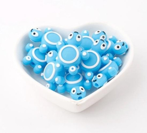 Kousátko silikonové mini ŽELVA (1ks) - blue — foto 1