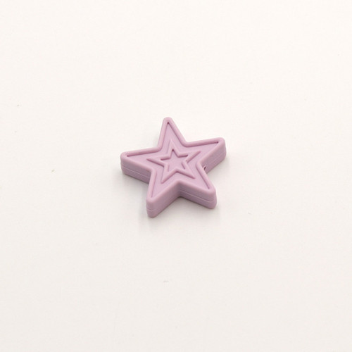 Kousátko silikonové-hvězda 3cm (1ks)-candy purple