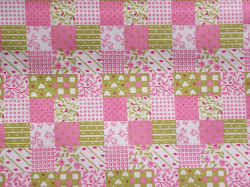 Růžový patchwork
