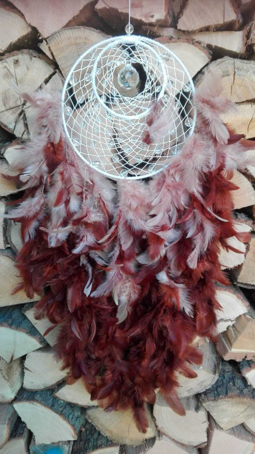 Lapač snů, béžovo-hnědá barva, Feng Shui