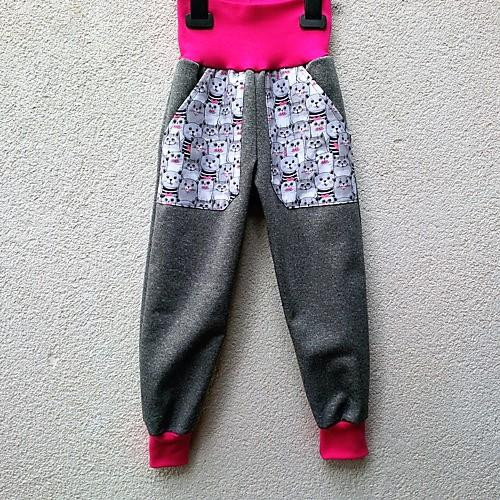 Softshell. kalhoty-kapsy KOČIČKY-vel.98 skladem — foto 1