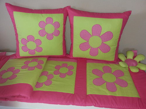2ks - Povlaky 40x40cm s kytičkami — foto 1