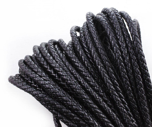 Šňůrka z umělé kůže, PU faux leather, kulatá,