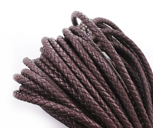 Šňůrka z umělé kůže, PU faux leather, kulatá,
