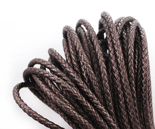 Šňůrka z umělé kůže, PU faux leather, kulatá,