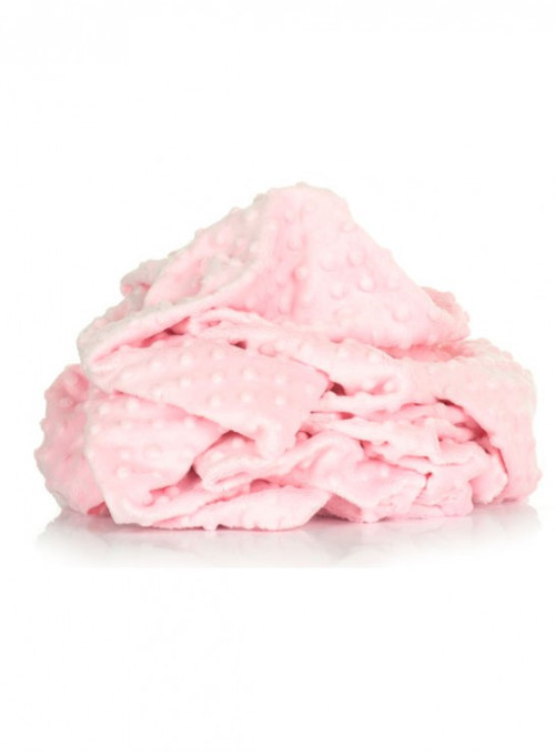 Metráž minky světle růžové 380gr/m2