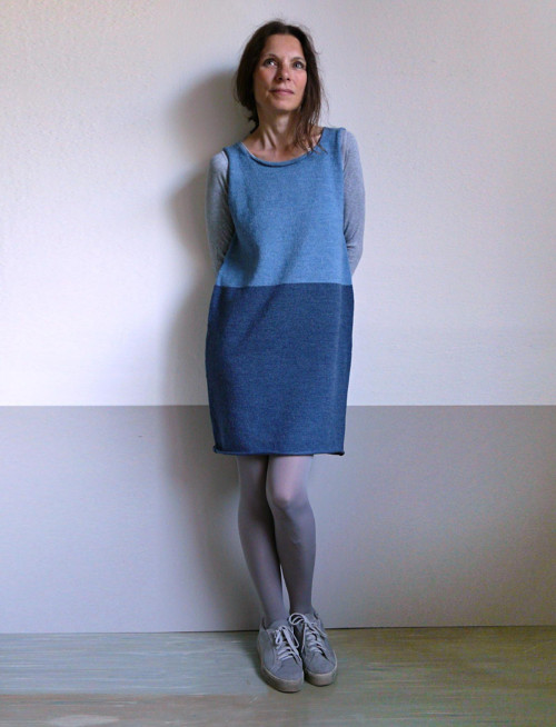 Šatová sukně sivomodrá — foto 1