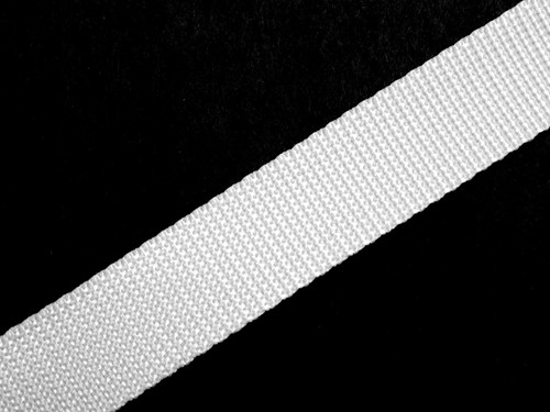 Popruh, 2,5 cm, barva bílá