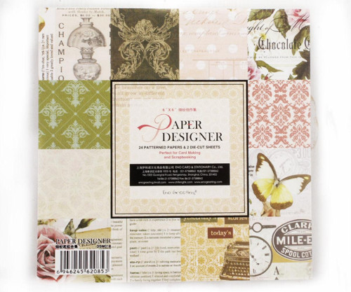 Designové papíry pro scrapbooking, 12 motivů, 24