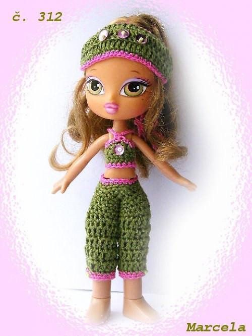 Kalhoty čelenka top na bratz kidz