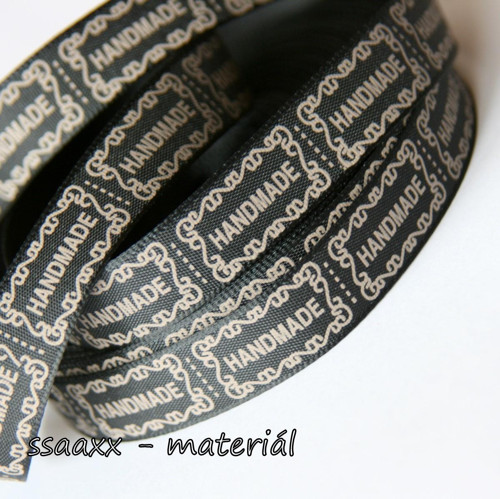 Saténová stuha ~ 13mm ~ HAND MADE ~ černá