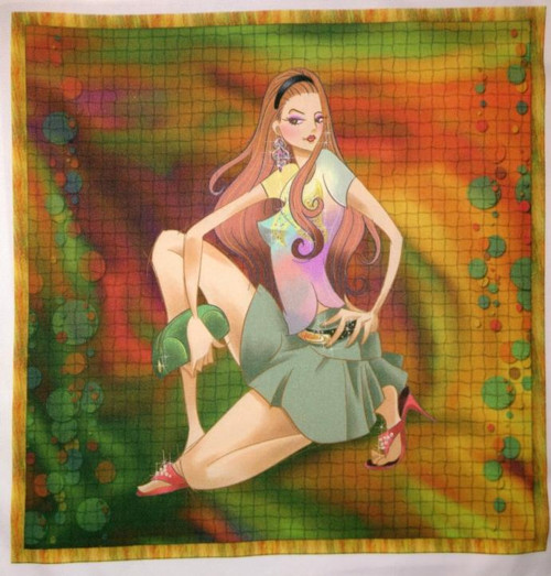 Bavlněná látka - panel 25 x 25 cm — foto 1