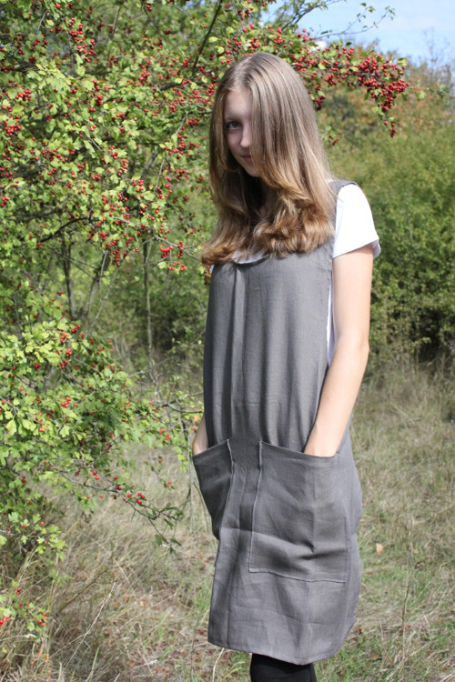 JaaP - Japonská lněná zástěra "Graphite Grey" — foto 1