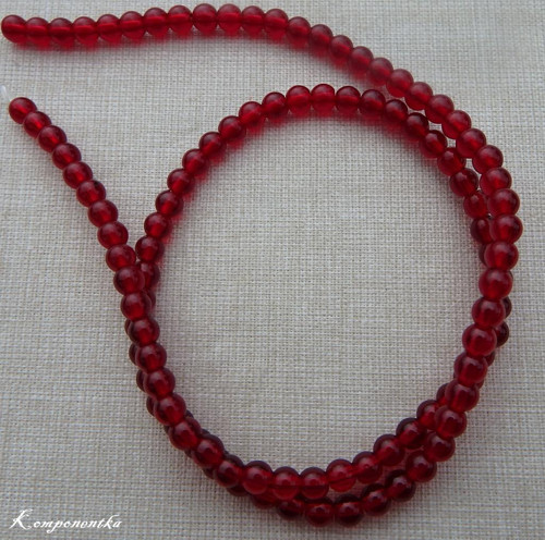 Korálky z granátu/polodrahokam 4mm 10kusů