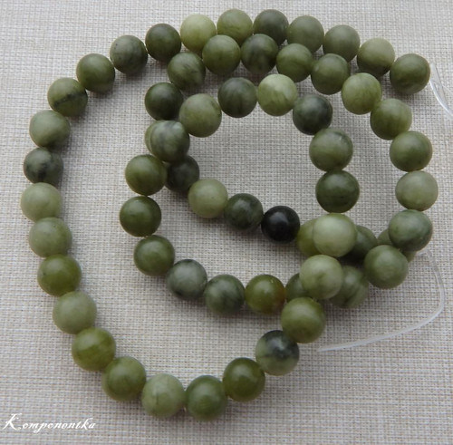 Korálkyz Kanadského Jade 6mm 4kusy