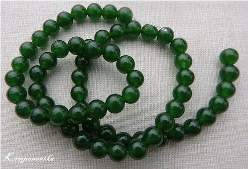 Tmavě zelený Jade 6mm 4kusy