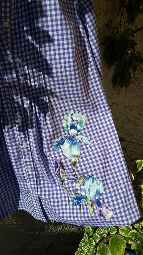 Rozkvetlé kostičky, tunika, vel.XL — foto 1