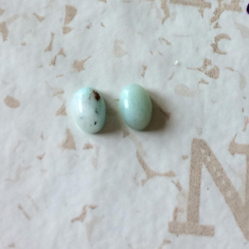 Larimar kabošon ovál/6x4x2,5mm