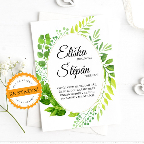 Svatební oznámení - Eliška (PDF)