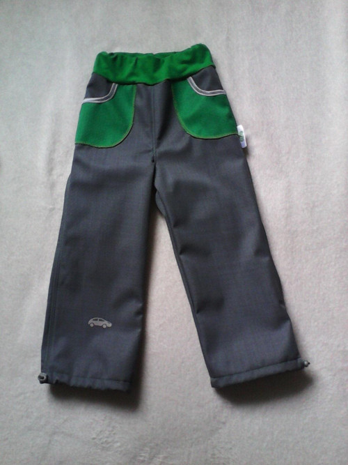 Jarní softshell. kalhoty do pasu - vel. 92 - 98 — foto 1