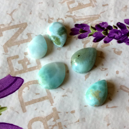 Larimar kabošon slza/13x8x2mm