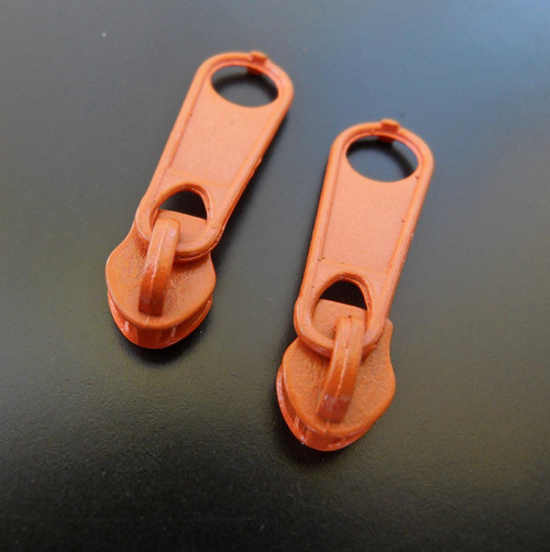 Jezdec pro zip 3 mm oranžovo-rezavý - 2 ks