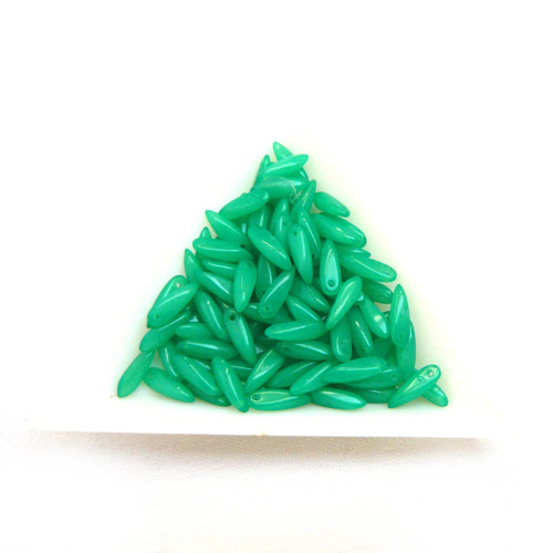 Jazýčky pastelově zelené / 30 ks / 11 x 3 mm