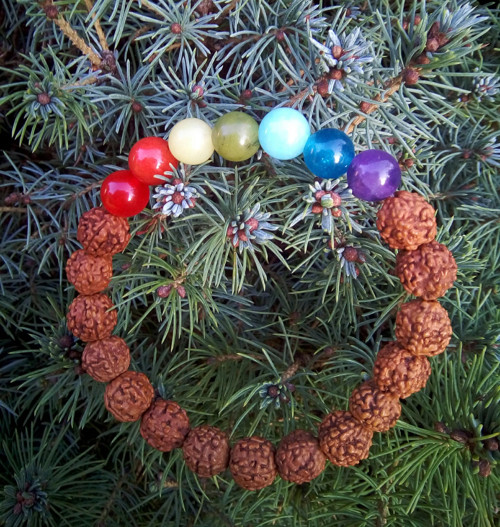 Náramek rudraksha, achát, amazonit, ametyst ... — foto 1