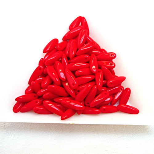 Jazýčky červená barva / 30 ks / 11 x 3 mm