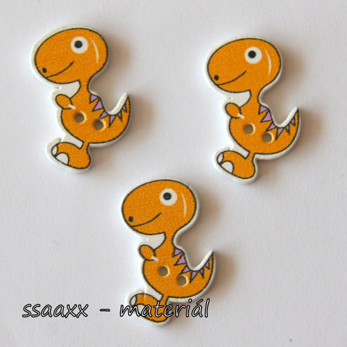 Dřevěný knoflík ~ 26 mm ~ dino I