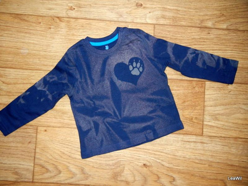Triko dítě tlapka srdce tm.modrá 86/92