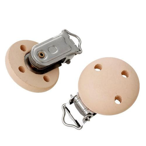 Klip na dudlík 28x28mm (1ks) - béžová