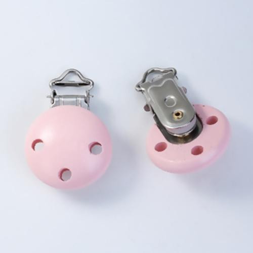 Klip na dudlík 28x28mm (1ks) - růžová dětská