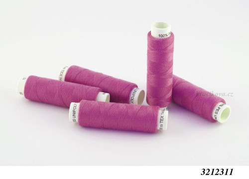 Polyesterové nitě UNIPOLY 120 purpurové — foto 1
