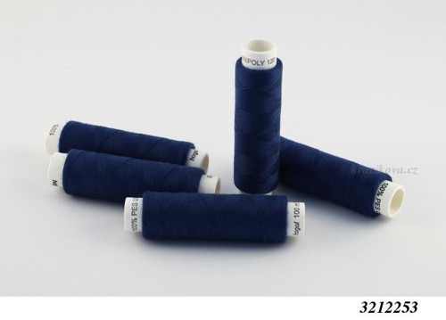 Polyesterové nitě UNIPOLY 120 tm. blankytně modré