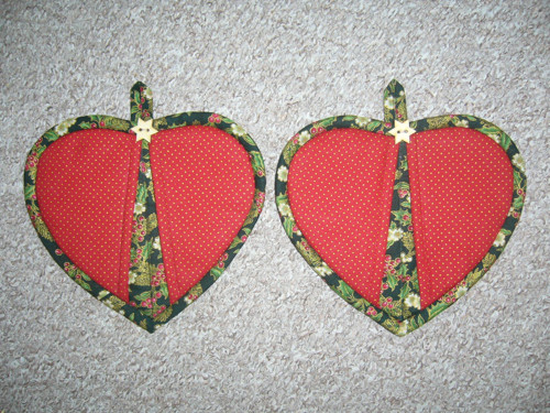 Vánoční chňapky srdíčka — foto 1