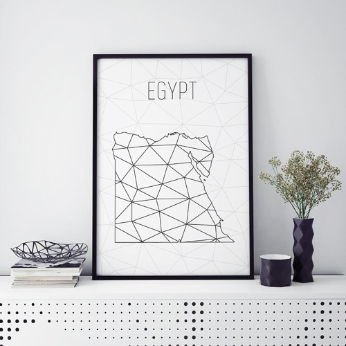EGYPT, minimalistická mapa (A4) — foto 1