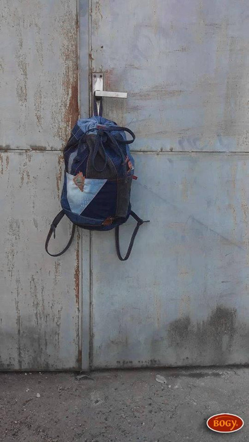 Unisex sešívaný batoh s kulatým dnem, zerowaste 2 — foto 1
