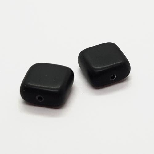 Korálky mačkané, 8mm, černá, 2ks
