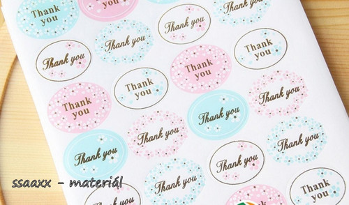 Samolepky ~ Thank You ~ 24 ks — foto 1